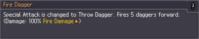 Dagger upgrade card for Fire Dagger
