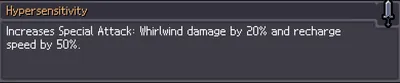 Greatsword upgrade card for Hypersensitivity