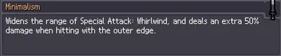 Greatsword upgrade card for Minimalism