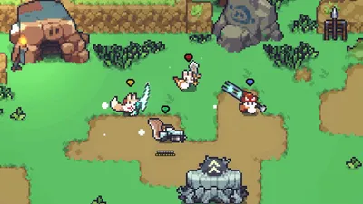 Two player HUDs during co-op play
